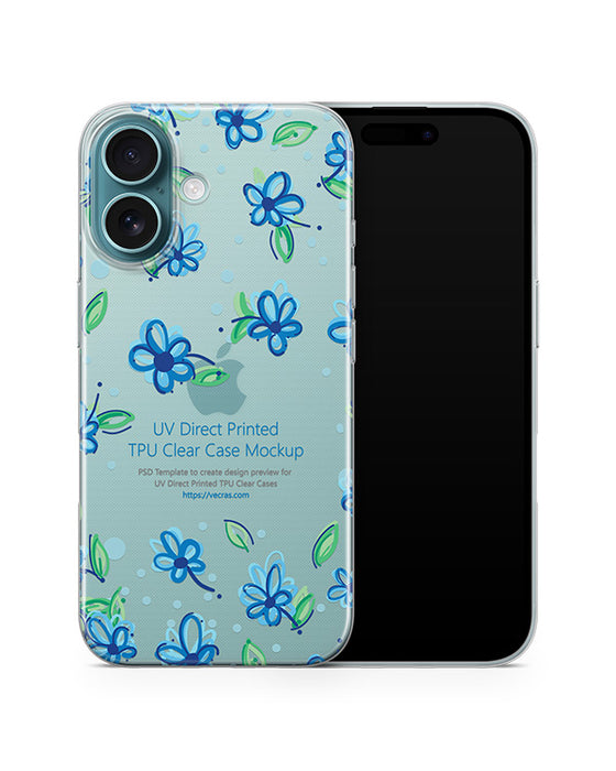 iPhone 16 (2024) TPU Clear Case Mockup