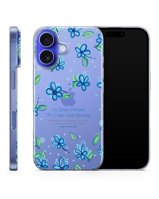 iPhone 16 (2024) TPU Clear Case Mockup