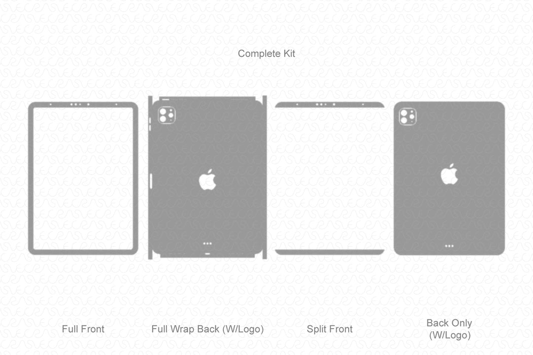 iPad Pro 11 Full Wrap Skin Vector CutFile Template