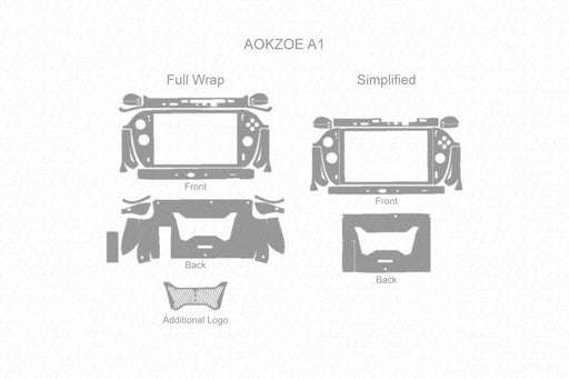 AOKZOE A1 Gaming Console Full Wrap Skin Vector CutFile Template
