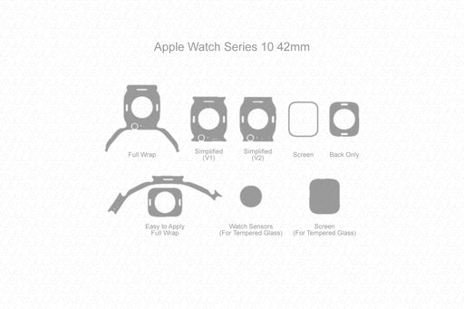 Apple Watch Series 10_ 42mm Full Wrap Skin Vector CutFile Template