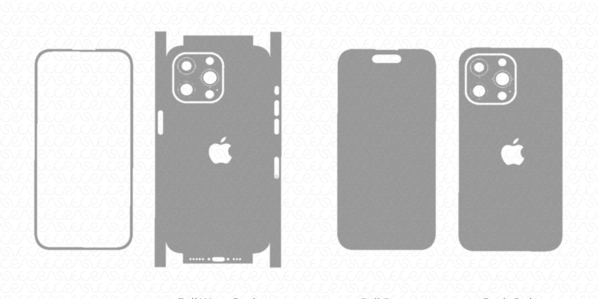 Exclusive iPhone 15 Pro Skin CutFile Vector Template Full Wrap SVG — VecRas