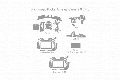 Blackmagic Camera 6K G2-Pro Full Wrap Skin Vector CutFile Template