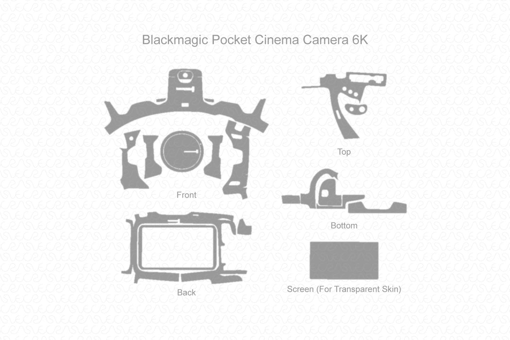Blackmagic Camera 6K Full Wrap Skin Vector CutFile Template
