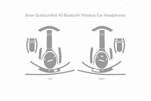 Bose QC 45 Headphones Full Wrap Skin Vector CutFile Template