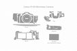 Canon R100 Camera Skin CutFile Template Vector 2023