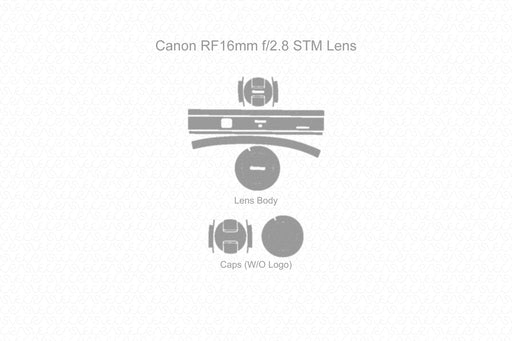 Canon RF16mm f2.8 STM Lens Full Wrap Skin Vector CutFile Template