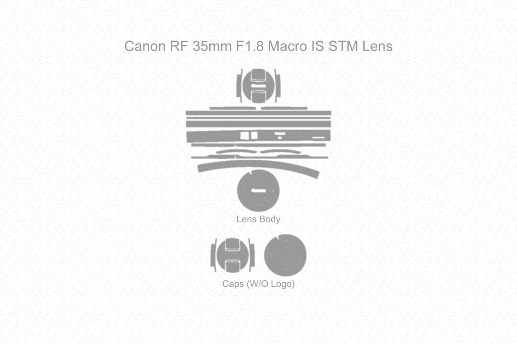 Canon RF 35mm Lens Full Wrap Skin Vector CutFile Template
