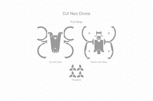 DJI Neo Drone Full Wrap Skin CutFile Template Vector 2024