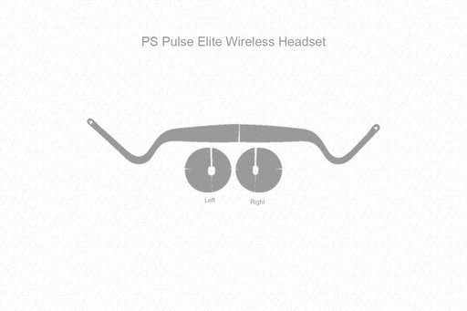 PlayStation Pulse Elite Headet Skin CutFile Template