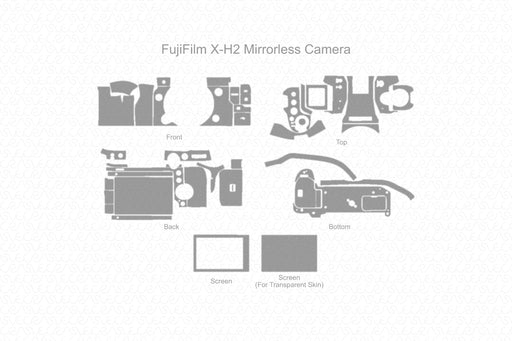FujiFilm X-H2 Camera Full Wrap Skin Vector CutFile Template
