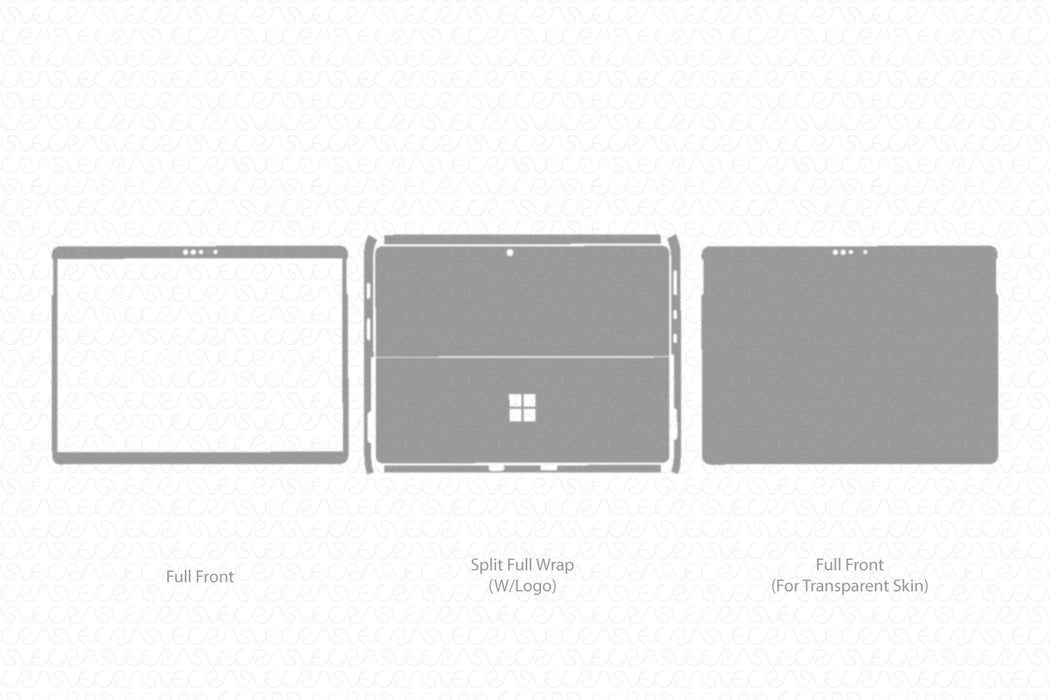 Surface Pro X Full Wrap Skin Vector Template