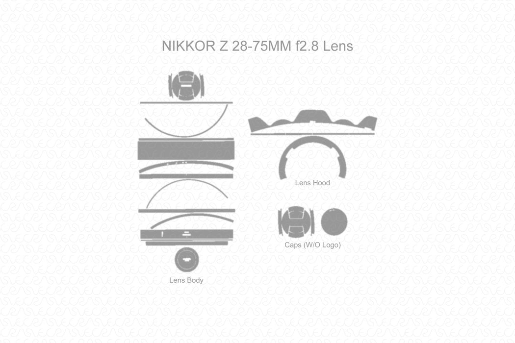 NIkon Z 28-75mm f2.8 Lens Full Wrap Decal Skin Cutfile Template