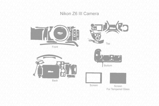 Nikon Z6 III Camera Full Wrap Skin Vector CutFile Template