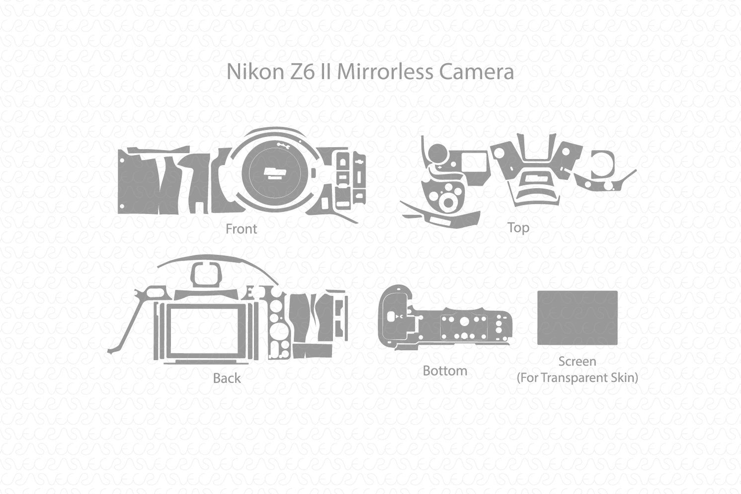 Skin Vector Color Image Camera Nikon Z6 II Camera Skin CutFile Vector Template Full Wrap SVG — VecRas