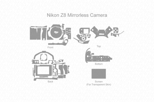 Nikon Z8 Mirrorless Camera Full Wrap Skin Vector CutFile Template PLT