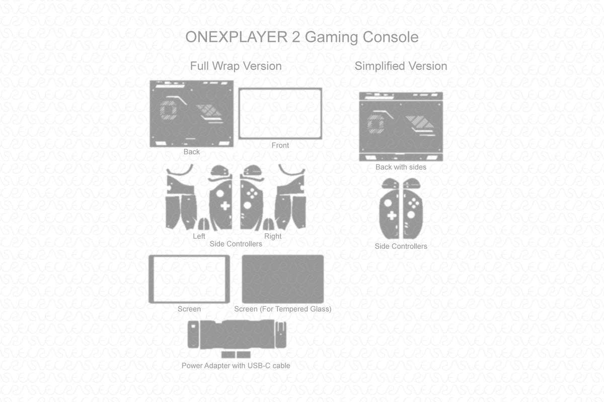 ONEXPLAYER 2 Gaming Console Skin CutFile Vector Template Full Wrap SVG ...