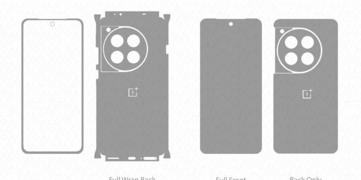 OnePlus 12R Skin CutFile Vector Template Full Wrap SVG — VecRas