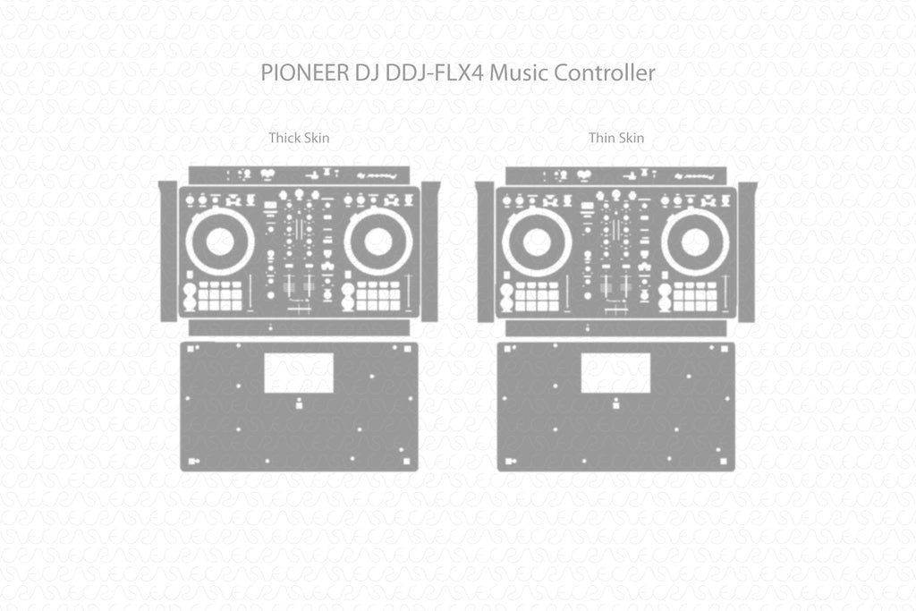 PIONEER DJ DDJ-FLX4 Music Controller 2022 | Skin Template Vector