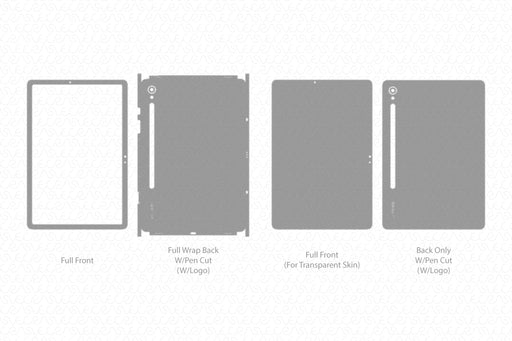 Galaxy Tab S9  Full Wrap Skin Vector CutFile Template