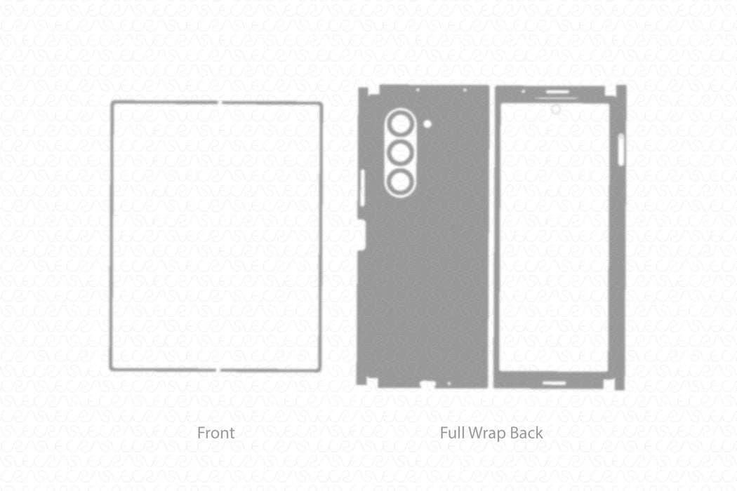  Galaxy Z Fold 6 5G Full Wrap Skin Vector CutFile Template