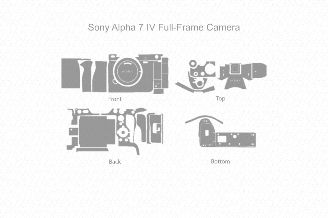 Sony A7 IV Camera Full Wrap Skin Vector CutFile Template