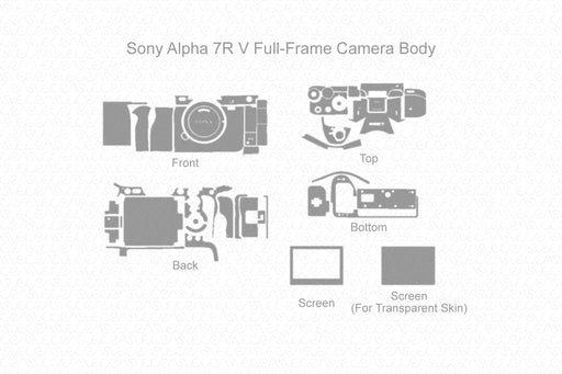 Sony A7R V Camera Model Full Wrap Skin Vector CutFile Template