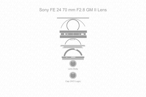 Sony FE 24-70 mm F2.8 GM II Lens Full Wrap Skin Vector CutFile Template