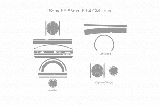 Sony 85mm F1.4 GM Full Wrap Skin Vector CutFile Template