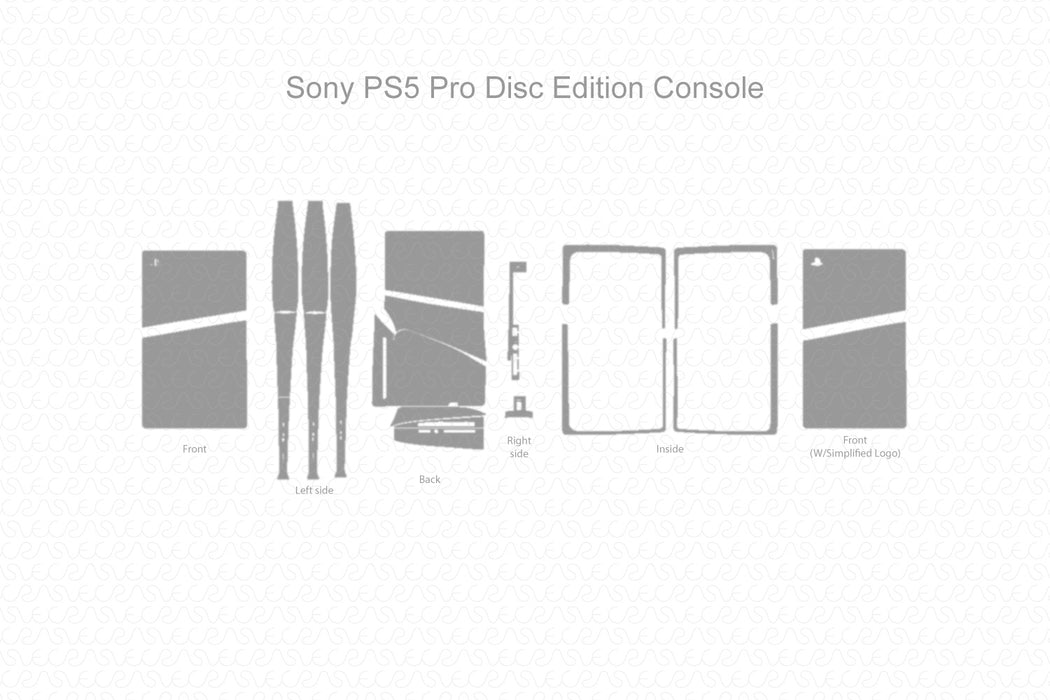 Sony PS5 Pro Disc Edition Console 2024 | Vinyl Skin Cut File Template