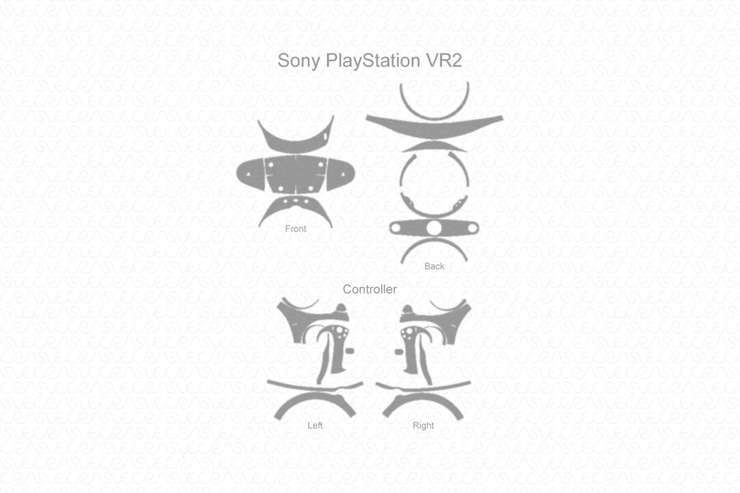 Sony PlayStation VR2 Skin CutFile Vector Template Full Wrap SVG VecRas Sony playstation vr2 skin cutfile vector template full wrap svg vecras