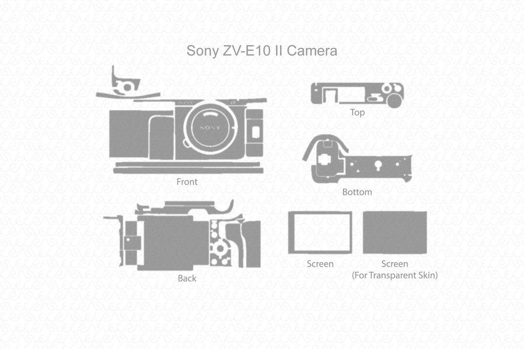 Sony ZV E10 II Full Wrap Camera Skin Cutfile Template 