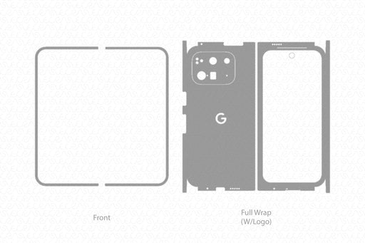 Pixel 9 Pro Fold Full Wrap Skin Vector CutFile Template