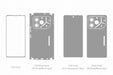 Tecno Pova 6 Pro Full Wrap Skin Vector CutFile Template