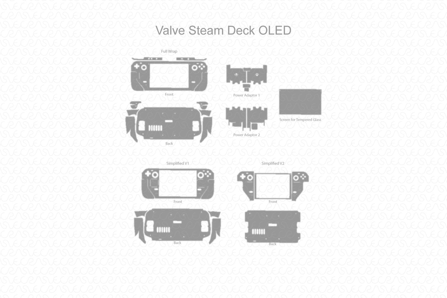 New Steam Deck OLED Skin CutFile Vector Template Full Wrap SVG — VecRas