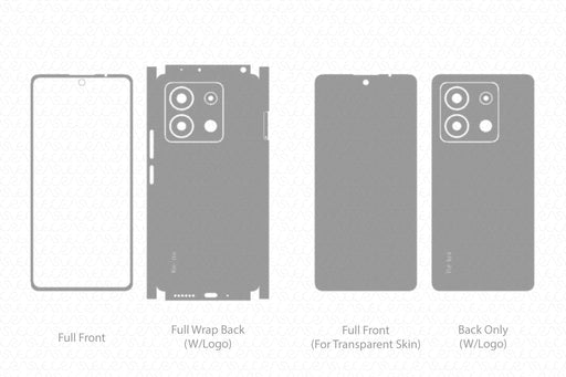 Redmi Note 13  Full Wrap Skin Vector CutFile Template