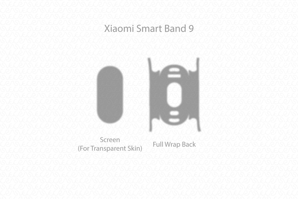 Xiaomi Smart Band 9 Full Wrap Skin Vector Template