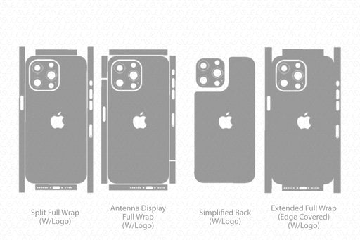 iPhone 15 Pro Max Full Wrap Skin Vector CutFile Template