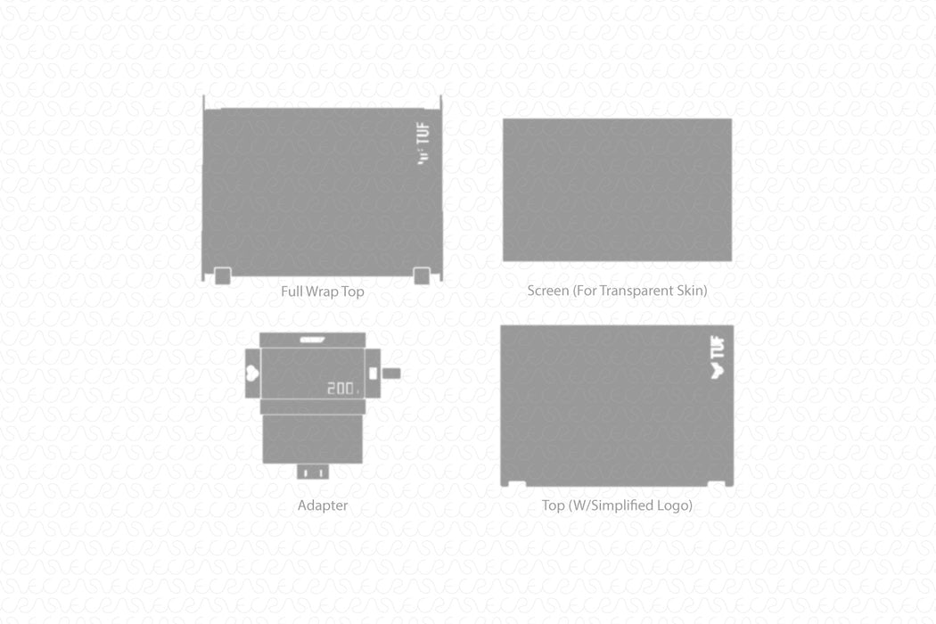 ASUS TUF Gaming A14 Laptop 2026 | Vinyl Skin Cut File Template 