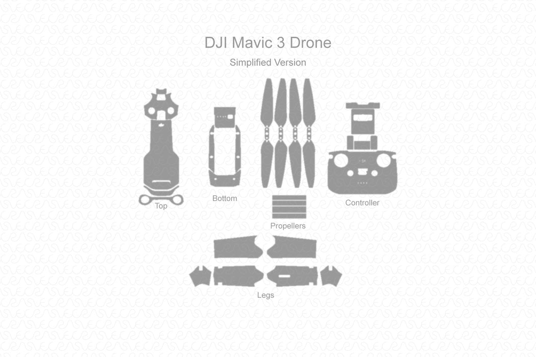 DJI Mavic 3 Drone Skin Vector CutFile Template