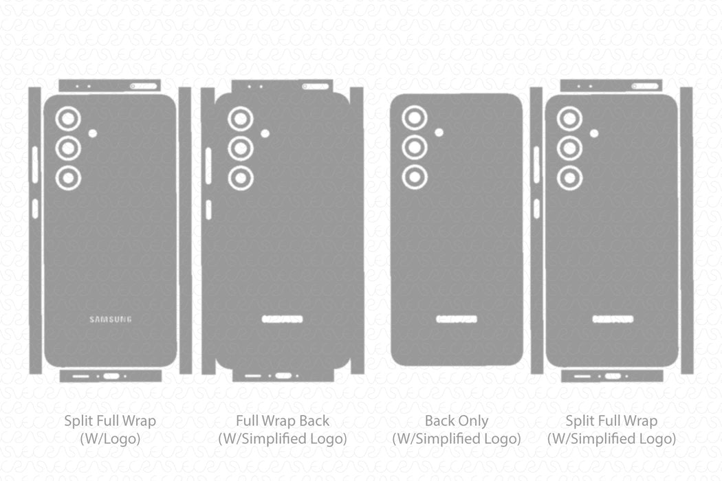 Galaxy S24 FE Wrap Skin Vector CutFile Template