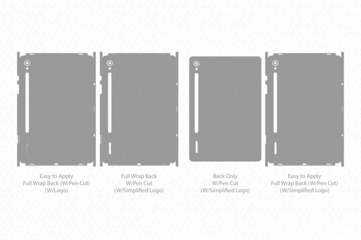 Galaxy Tab S9 Full Wrap Skin Vector CutFile Template