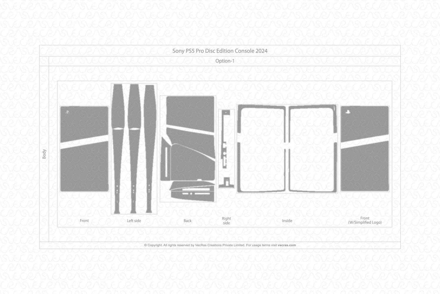 Vinyl Ready Vector Cut File Templates for PlayStation Gaming Skins in ...