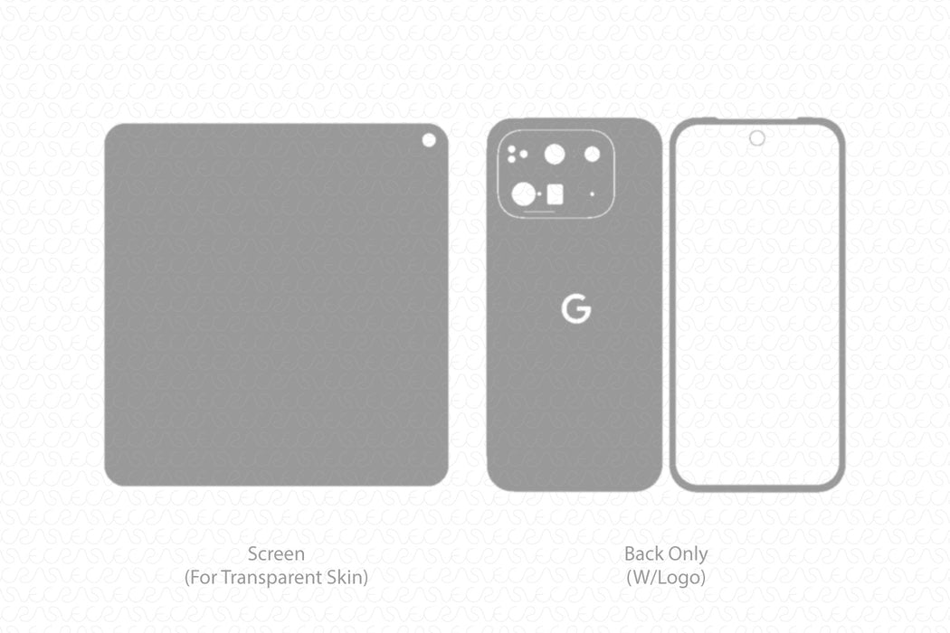 Pixel 9 Pro Fold Full Wrap Skin Vector CutFile Template