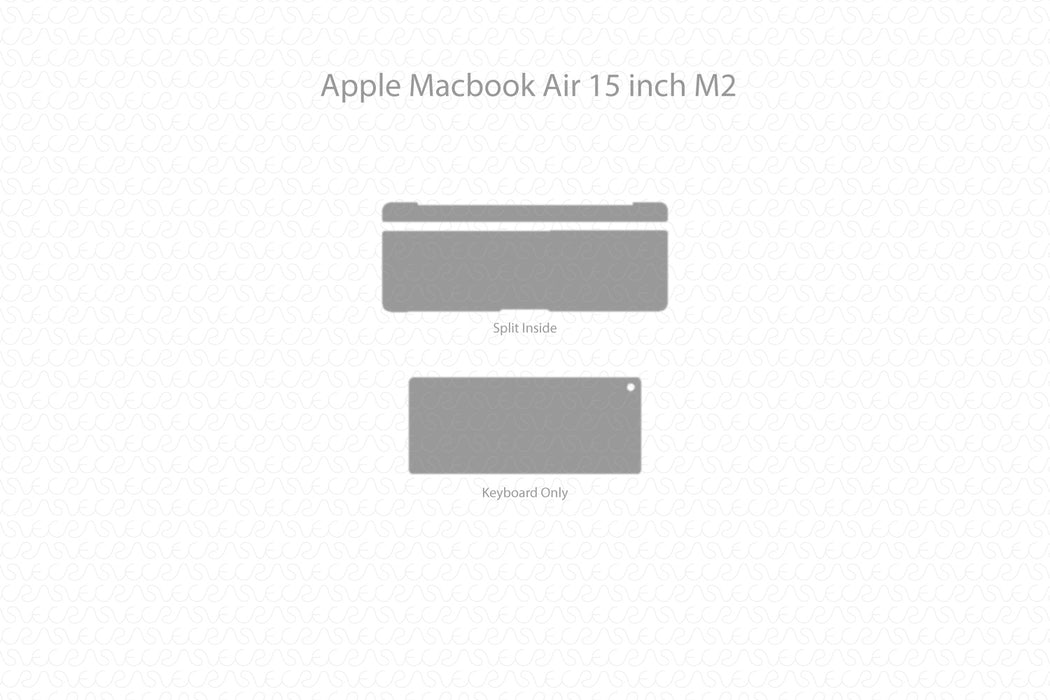 MacBook Air 15 M2 Keyboard Skin CutFile Template Layout
