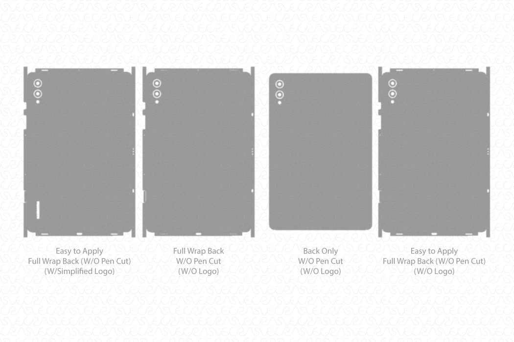 Galaxy Tab S9 Plus Full Wrap Skin Vector CutFile Template