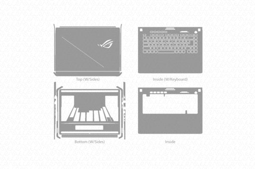 ASUS ROG Strix G16 Laptop (G615LM) 2025 | Vinyl Skin Cut File Template 