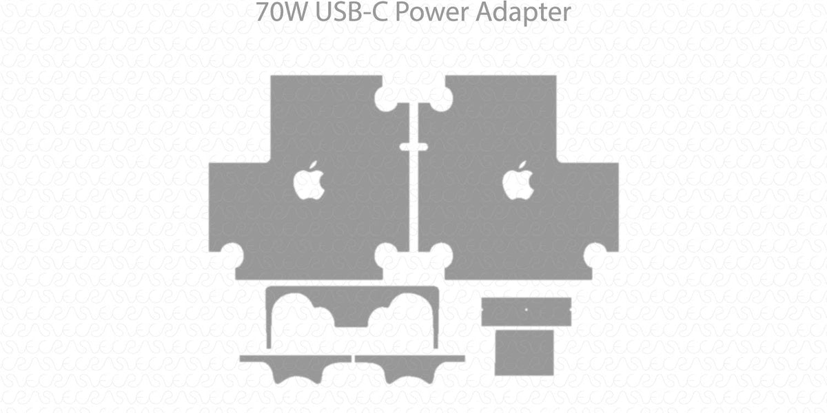 Exclusive Apple 70W USB-C Power Adapter Skin CutFile Vector Template ...