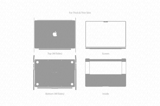 Apple MacBook Pro 16" M5 Pro 2026 | Vinyl Skin Cut File Template 