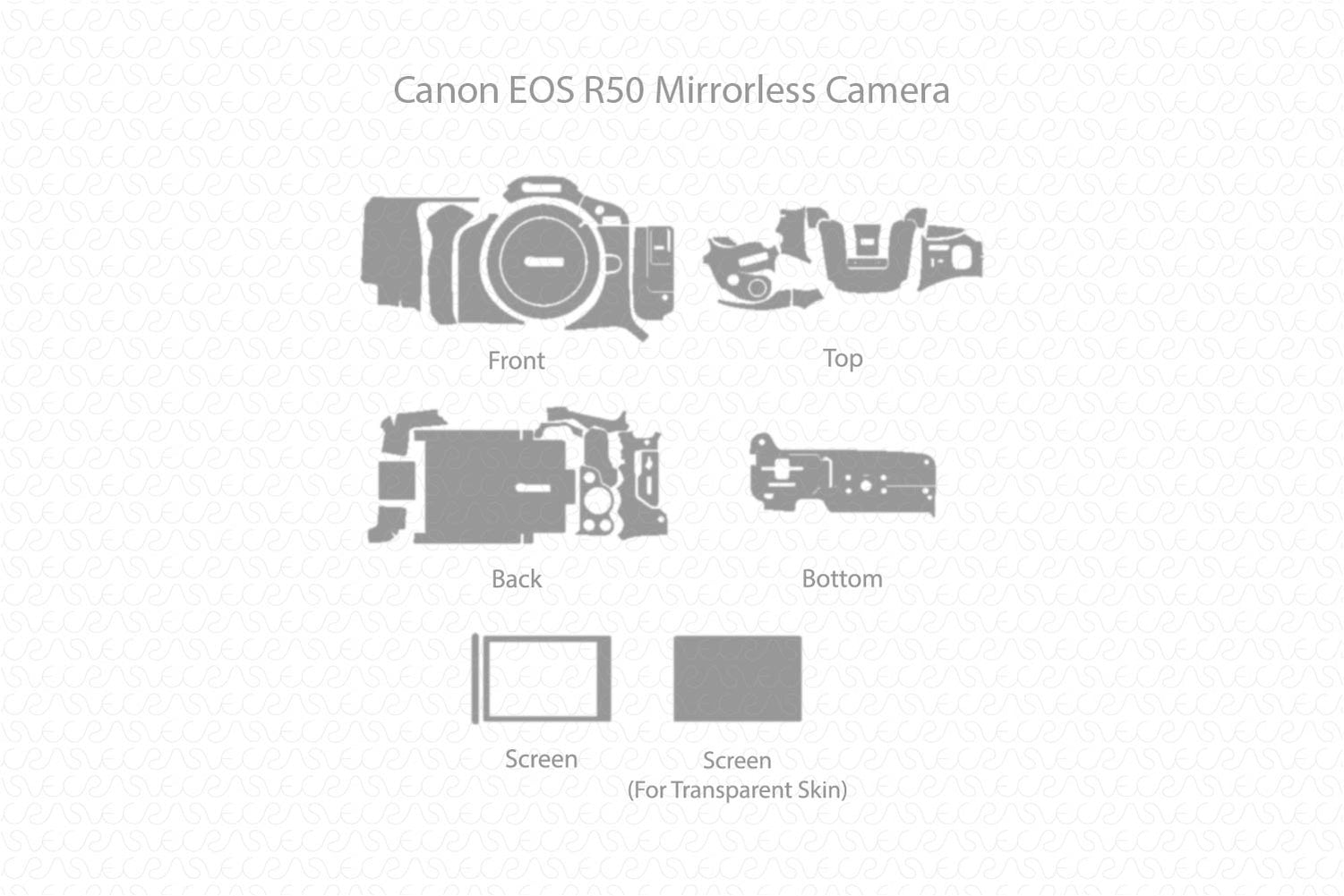 Canon EOS R50 Camera Skin CutFile Vector Template Full Wrap SVG — VecRas